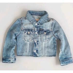Polo Ralph Lauren Girls Logo Pony Denim Raw Hem Jean‎ Denim Jacket 2 2T Toddler